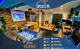 Capsule Gaming balnéo&billard&babyfoot&sauna 2 chambres